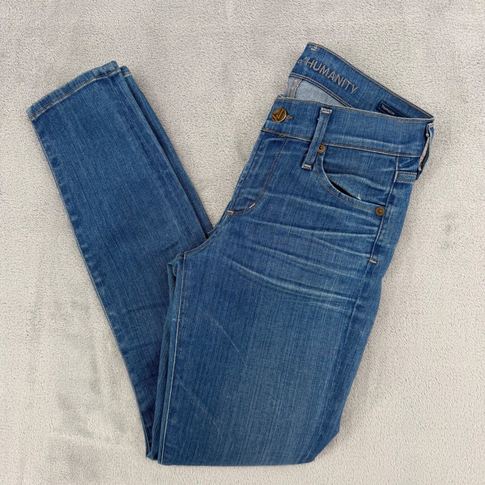 Citizens of Humanity Thompson Medium Rise Skinny‎ Jeans Blue Wash Size 25